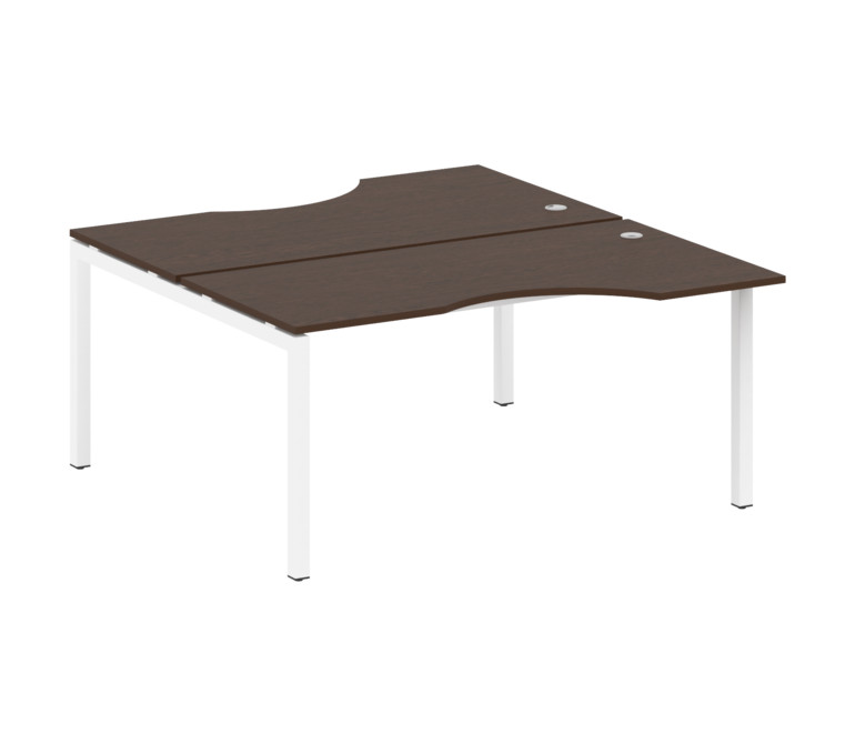 Metal System Quattro Рабочая станция криволинейная на П-образном м/к 50БП.РАС-СА-2.1 Венге Цаво/Мета