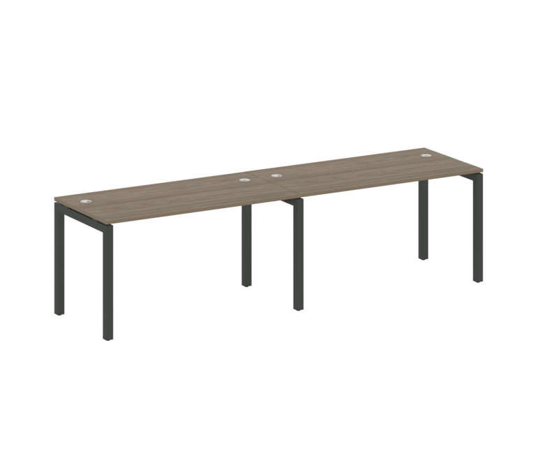 Metal System Quattro Рабочая станция на 2 места на П-образном м/к 50БП.СМ-2.3 Вяз Благородный/Металл