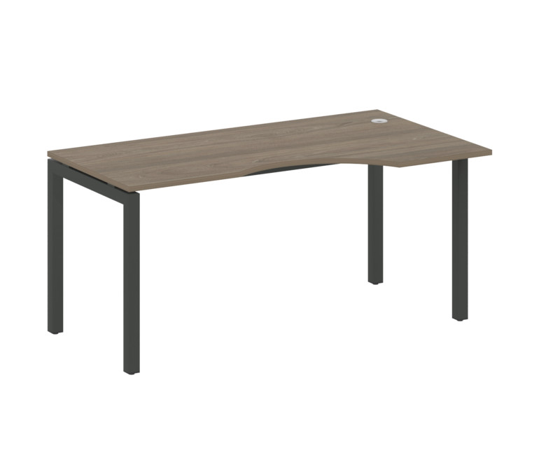 Metal System Quattro Стол криволинейный правый на П-образном м/к 50БП.СА-1 (R) Вяз Благородный/Метал