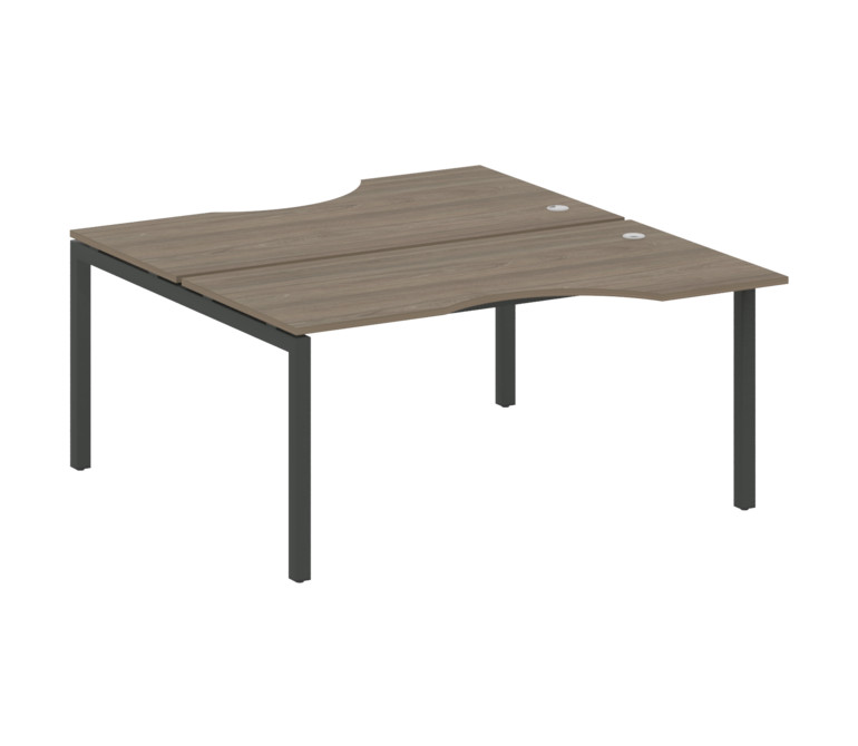 Metal System Quattro Рабочая станция криволинейная на П-образном м/к 50БП.РАС-СА-2.1 Вяз Благородный