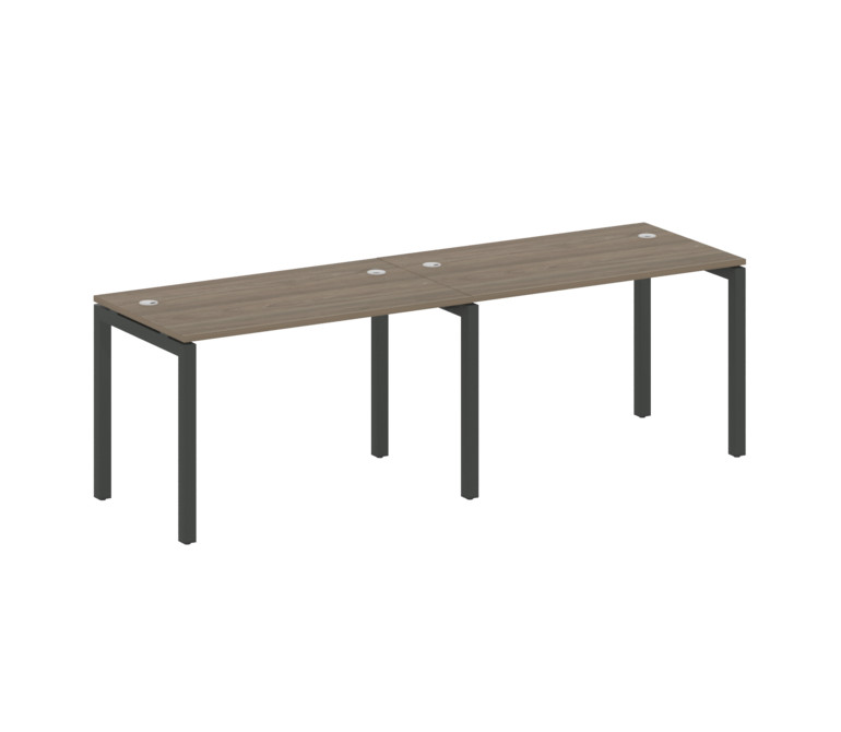 Metal System Quattro Рабочая станция на 2 места на П-образном м/к 50БП.СМ-2.2 Вяз Благородный/Металл