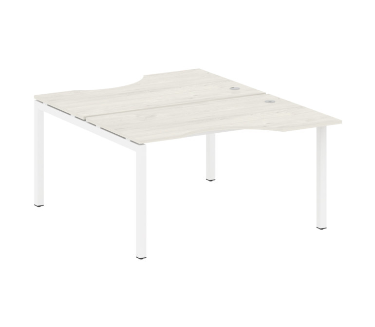 Metal System Quattro Рабочая станция криволинейная на П-образном м/к 50БП.РАС-СА-2.2 Дуб Наварра/Мет