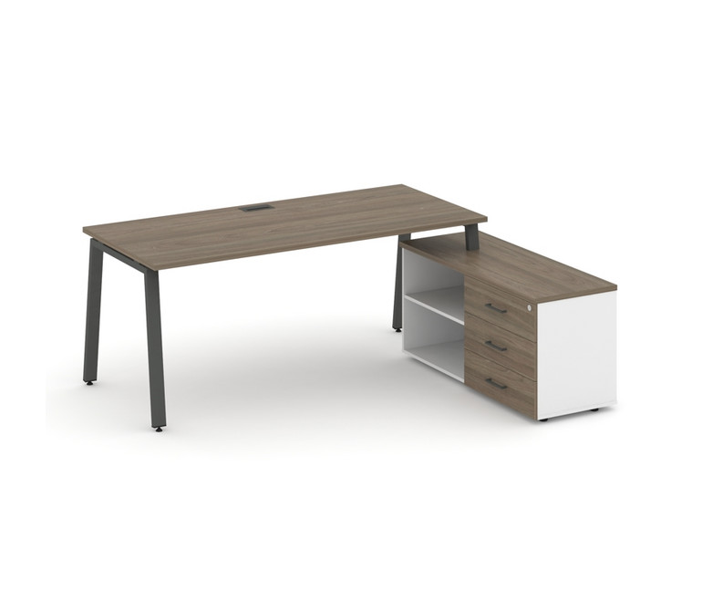 Style Project Direct Стол письменный с греденцией правой SN-6A.SRG-024.M(R) Вяз Благородный/Белый/Вя