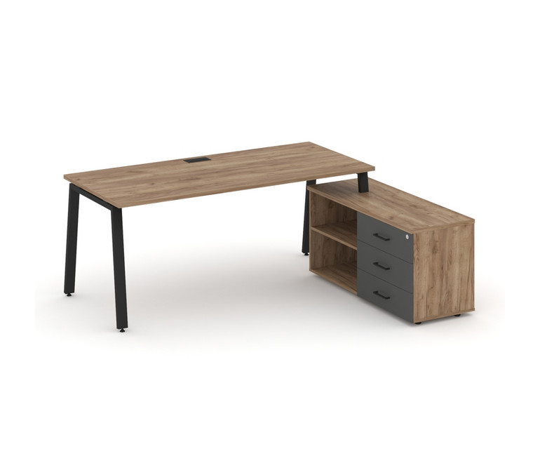 Style Project Direct Стол письменный с греденцией правой SN-6A.SRG-014.M(R) Дуб Табак/Дуб Табак/Антр