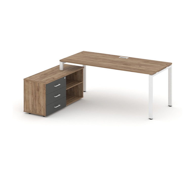 Style Project Direct Стол письменный с греденцией левой SN-6P.SRG-013.M(L) Дуб Табак/Дуб Табак/Антра