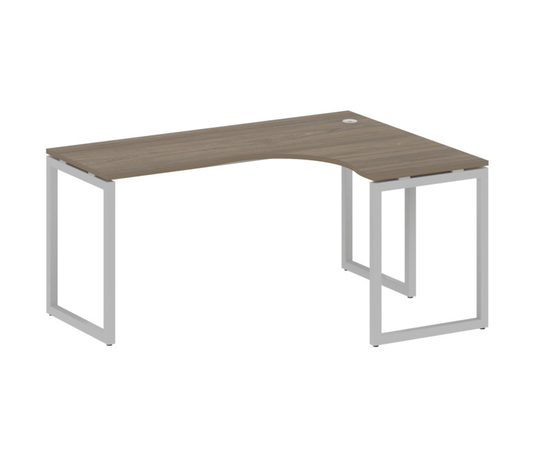Metal System Quattro Стол криволинейный правый на О-образном м/к 40БО.СА-4 (R) Вяз Благородный/Метал