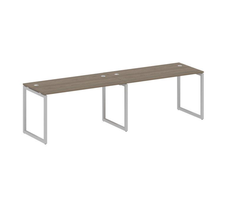 Metal System Quattro Рабочая станция на 2 места на О-образном м/к 40БО.СМ-2.3 Вяз Благородный/Металл