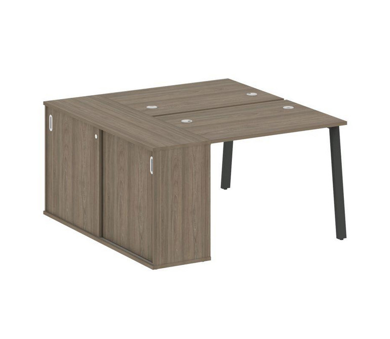 Metal System Рабочая станция с шкафом-купе на А-образном м/к БА.РС-СШК-1.1 Т Вяз Благородный/Металл