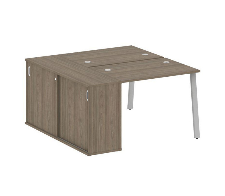 Metal System Рабочая станция с шкафом-купе на А-образном м/к БА.РС-СШК-1.1 Т Вяз Благородный/Металл