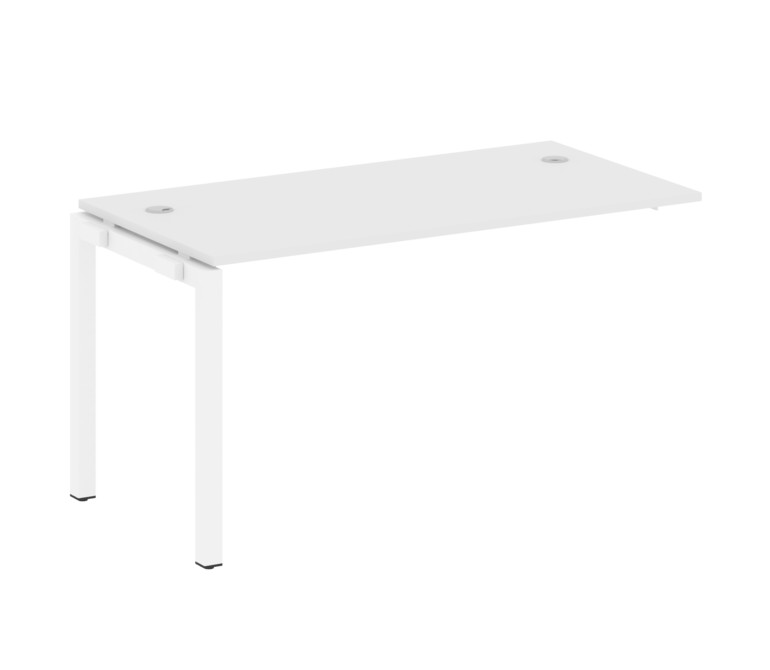 Metal System Quattro Проходной элемент рабочей станции на П-образном м/к 50БП.ПРС-СП-1.3 Белый/Метал