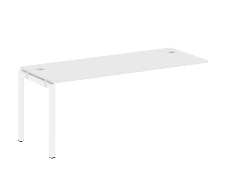 Metal System Quattro Проходной элемент рабочей станции на П-образном м/к 50БП.ПРС-СП-1.5 Белый/Метал