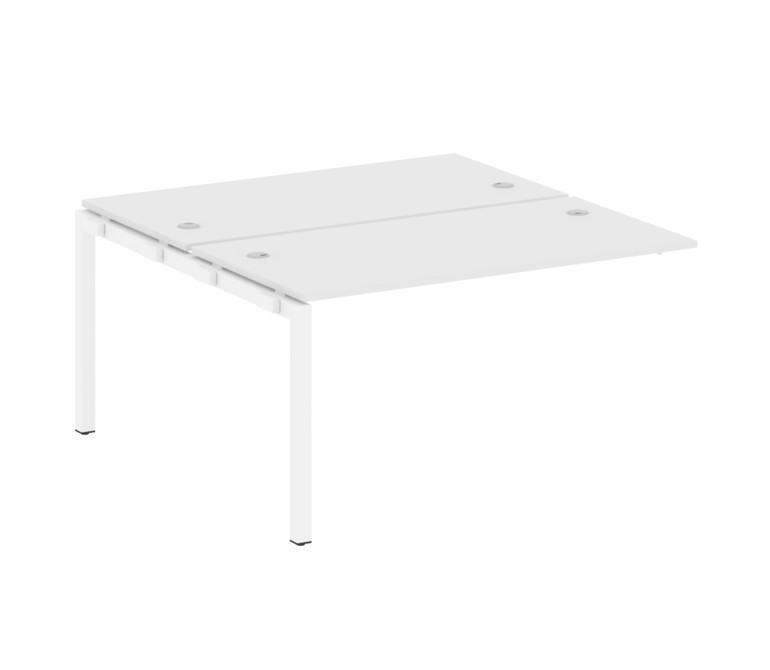 Metal System Quattro Проходной элемент рабочей станции на П-образном м/к 50БП.ПРС-СП-2.3 Белый/Метал