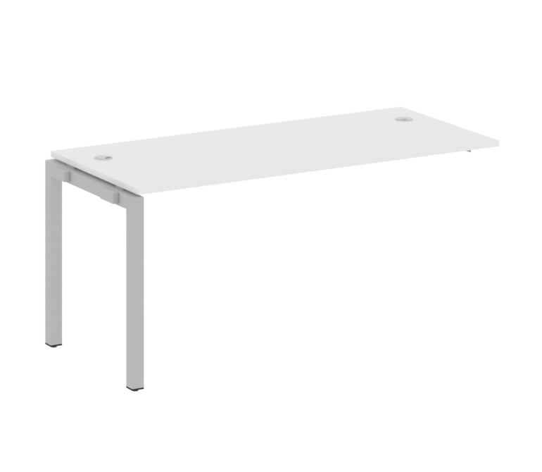 Metal System Quattro Проходной элемент рабочей станции на П-образном м/к 50БП.ПРС-СП-1.4 Белый/Метал