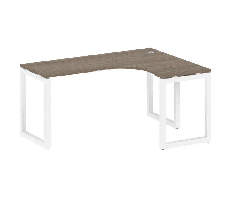 Metal System Quattro Стол криволинейный правый на О-образном м/к 50БО.СА-4 (R) Вяз Благородный/Метал