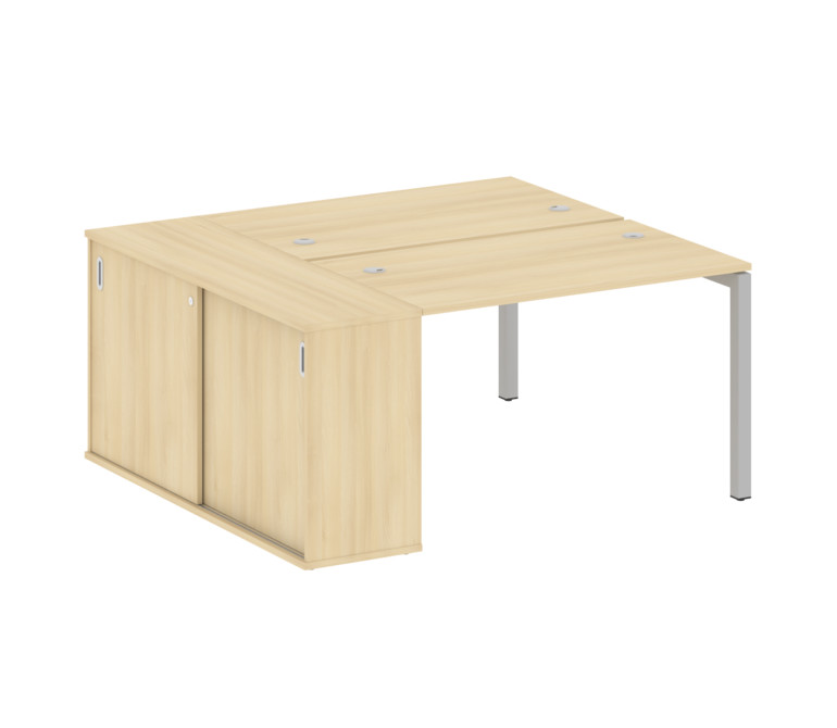 Metal System Quattro Рабочая станция с шкафом-купе на П-образном м/к 50БП.РС-СШК-1.2 Т Акация Лорка/