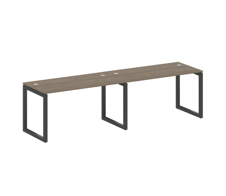 Metal System Quattro Рабочая станция на 2 места на О-образном м/к 50БО.СМ-2.3 Вяз Благородный/Металл