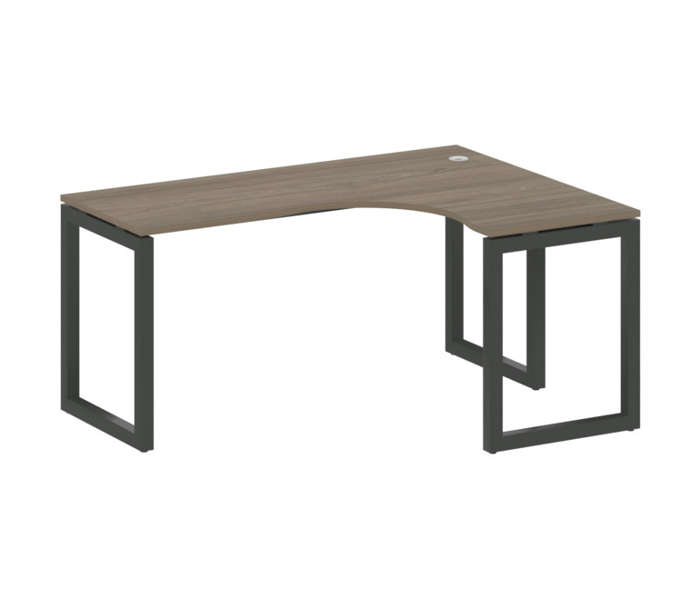 Metal System Quattro Стол криволинейный правый на О-образном м/к 50БО.СА-4 (R) Вяз Благородный/Метал
