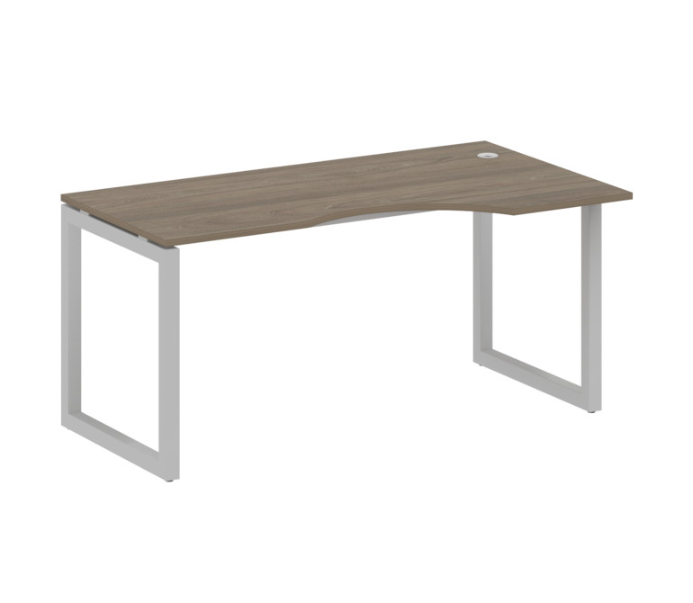 Metal System Quattro Стол криволинейный правый на О-образном м/к 50БО.СА-1 (R) Вяз Благородный/Метал