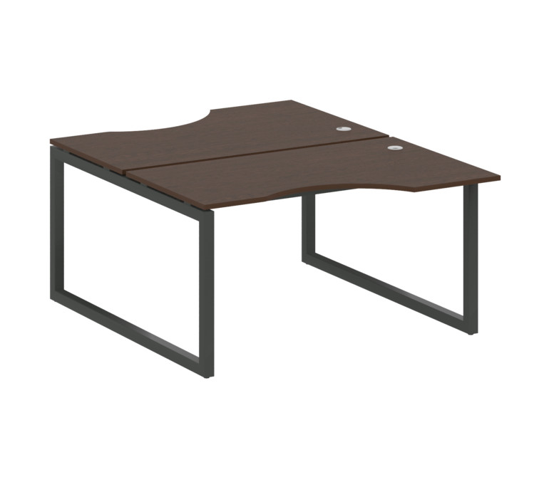 Metal System Quattro Рабочая станция криволинейная на О-образном м/к 50БО.РАС-СА-2.2 Венге Цаво/Мета