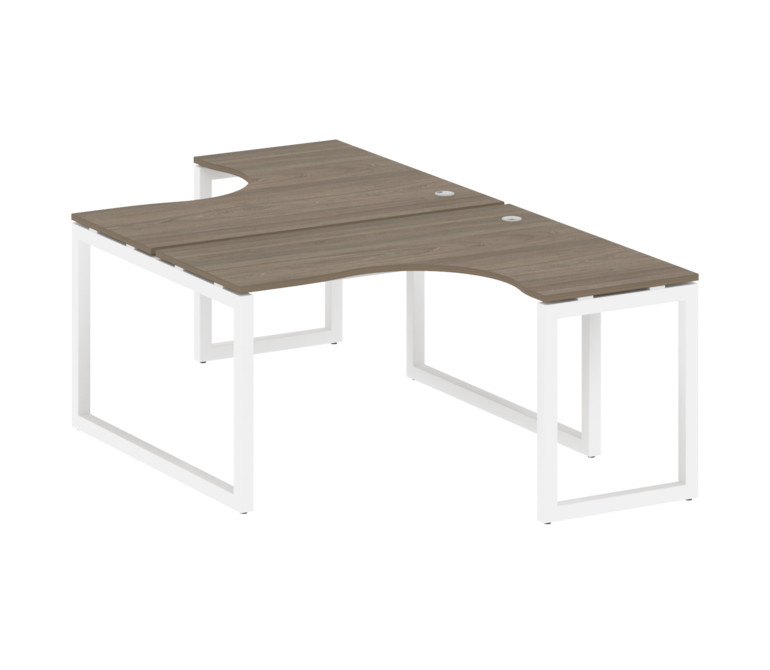 Metal System Quattro Рабочая станция криволинейная на О-образном м/к 50БО.РАС-СА-2.3 Вяз Благородный