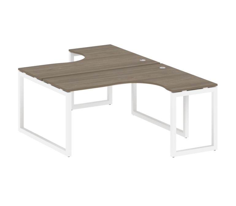 Metal System Quattro Рабочая станция криволинейная на О-образном м/к 50БО.РАС-СА-2.4 Вяз Благородный