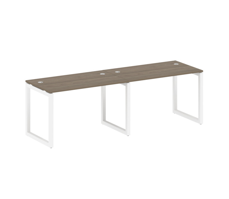 Metal System Quattro Рабочая станция на 2 места на О-образном м/к 50БО.СМ-2.2 Вяз Благородный/Металл