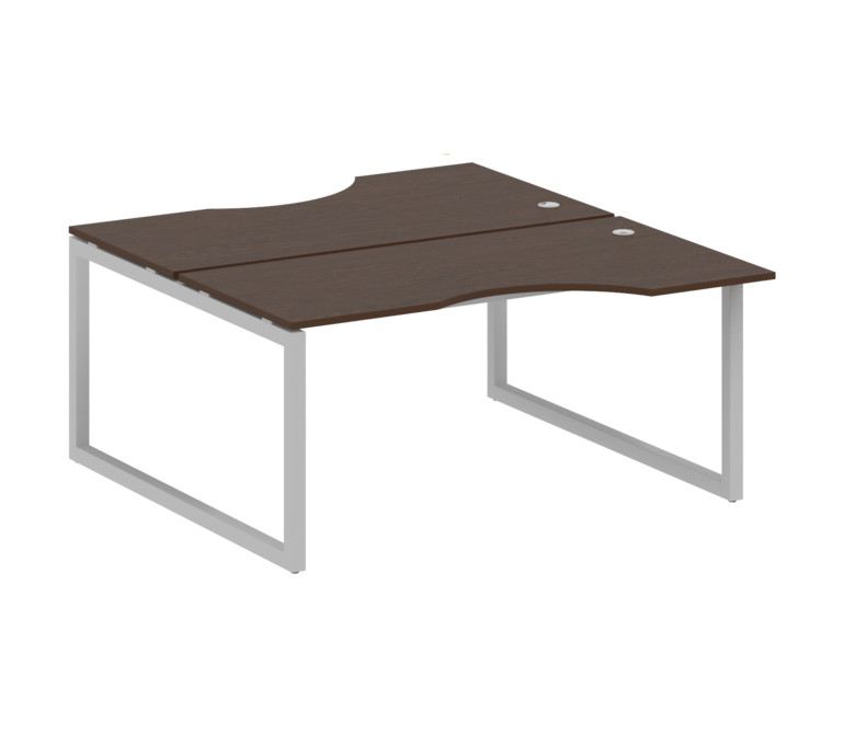 Metal System Quattro Рабочая станция криволинейная на О-образном м/к 50БО.РАС-СА-2.1 Венге Цаво/Мета