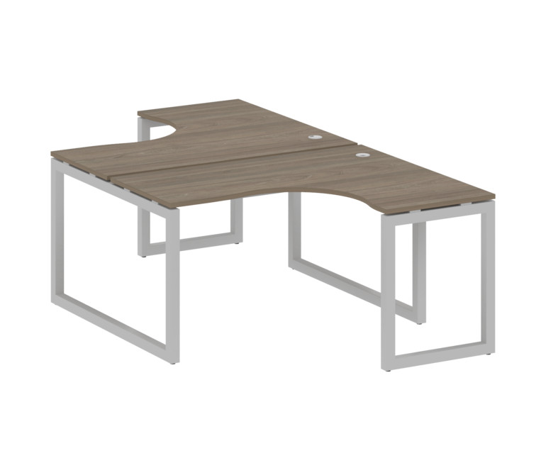 Metal System Quattro Рабочая станция криволинейная на О-образном м/к 50БО.РАС-СА-2.3 Вяз Благородный