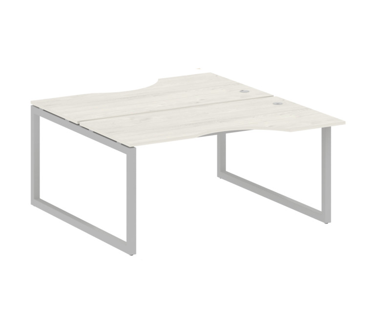 Metal System Quattro Рабочая станция криволинейная на О-образном м/к 50БО.РАС-СА-2.1 Дуб Наварра/Мет