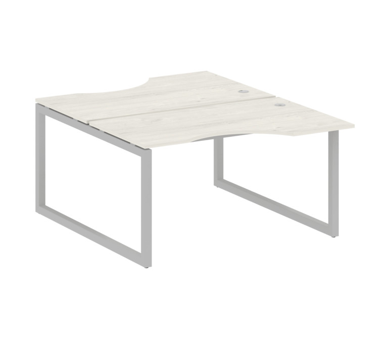 Metal System Quattro Рабочая станция криволинейная на О-образном м/к 50БО.РАС-СА-2.2 Дуб Наварра/Мет