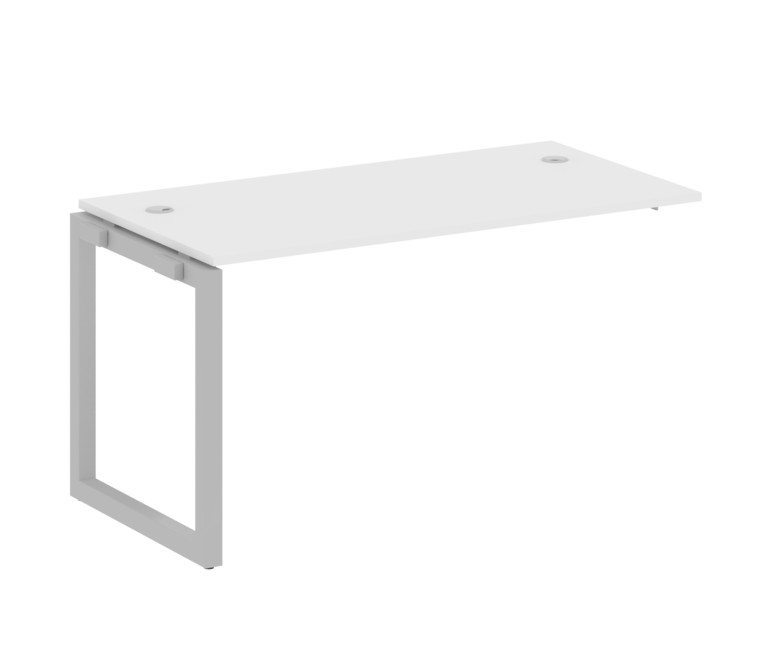 Metal System Quattro Проходной элемент рабочей станции на О-образном м/к 50БО.ПРС-СП-1.3 Белый/Метал