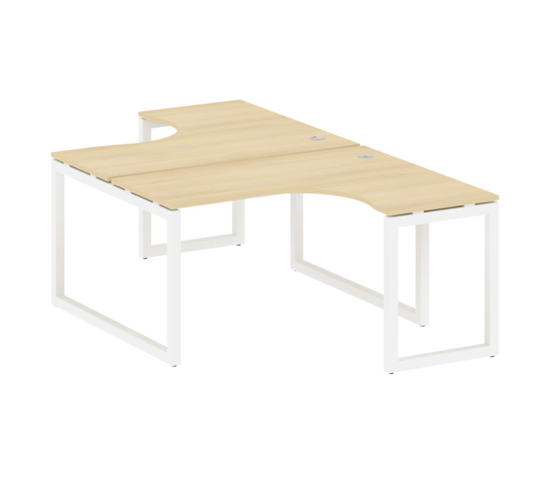 Metal System Quattro Рабочая станция криволинейная на О-образном м/к 50БО.РАС-СА-2.3 Акация Лорка/Ме