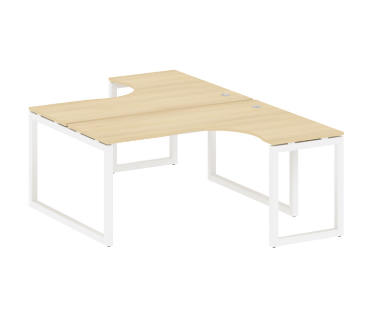 Metal System Quattro Рабочая станция криволинейная на О-образном м/к 50БО.РАС-СА-2.4 Акация Лорка/Ме