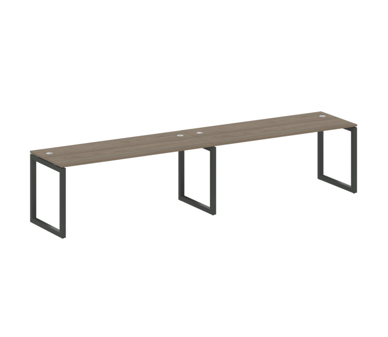 Metal System Quattro Рабочая станция на 2 места на О-образном м/к 50БО.СМ-2.5 Вяз Благородный/Металл