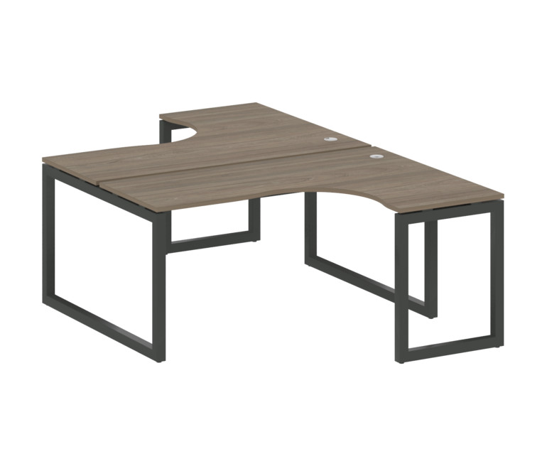 Metal System Quattro Рабочая станция криволинейная на О-образном м/к 50БО.РАС-СА-2.4 Вяз Благородный