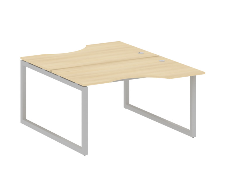 Metal System Quattro Рабочая станция криволинейная на О-образном м/к 50БО.РАС-СА-2.2 Акация Лорка/Ме