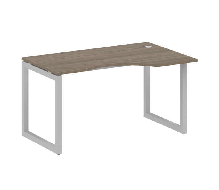 Metal System Quattro Стол криволинейный правый на О-образном м/к 50БО.СА-2 (R) Вяз Благородный/Метал