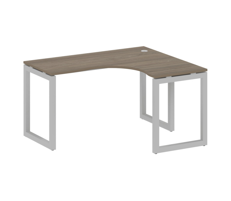 Metal System Quattro Стол криволинейный правый на О-образном м/к 50БО.СА-3 (R) Вяз Благородный/Метал
