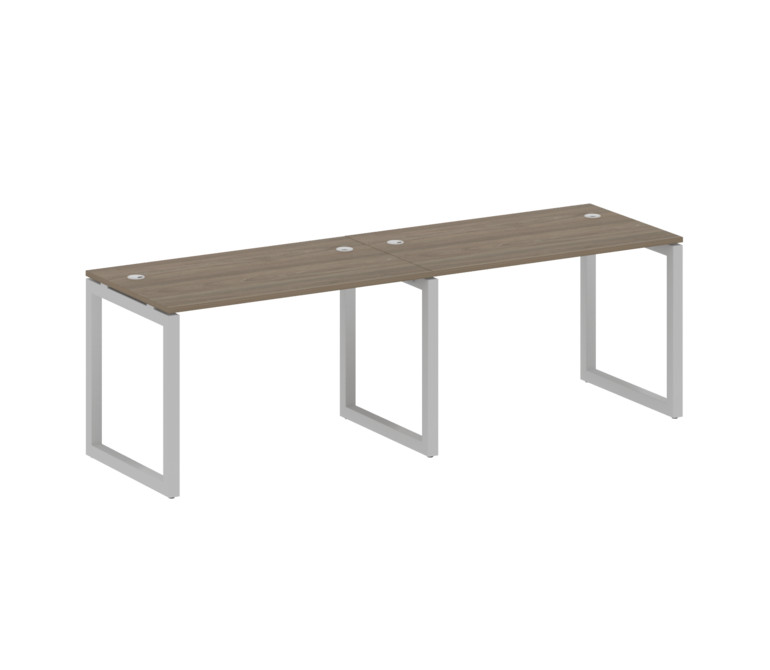 Metal System Quattro Рабочая станция на 2 места на О-образном м/к 50БО.СМ-2.2 Вяз Благородный/Металл