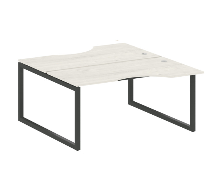 Metal System Quattro Рабочая станция криволинейная на О-образном м/к 50БО.РАС-СА-2.1 Дуб Наварра/Мет