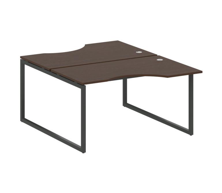 Metal System Quattro Рабочая станция криволинейная на О-образном м/к 40БО.РАС-СА-2.2 Венге Цаво/Мета