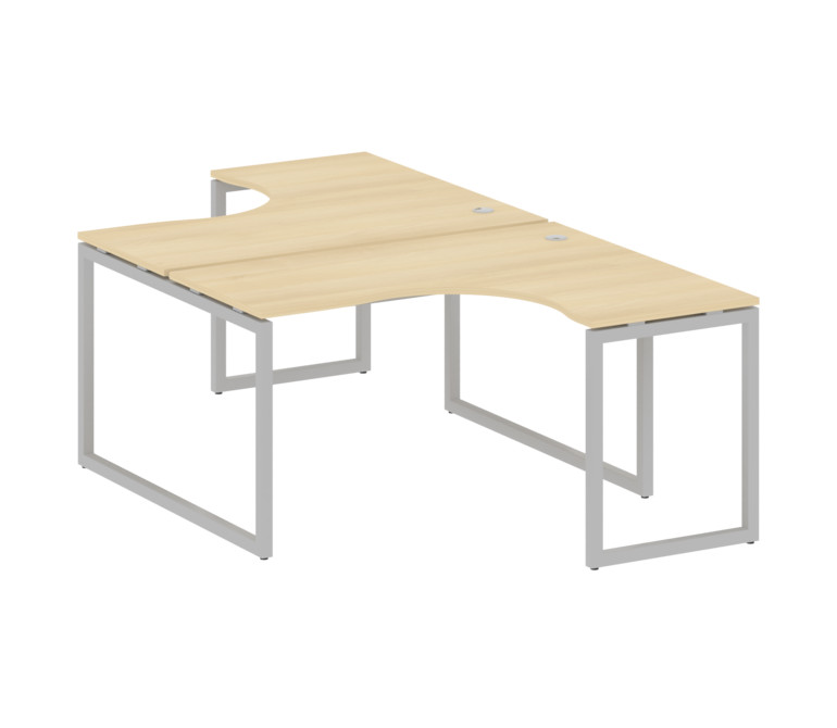 Metal System Quattro Рабочая станция криволинейная на О-образном м/к 40БО.РАС-СА-2.3 Акация Лорка/Ме