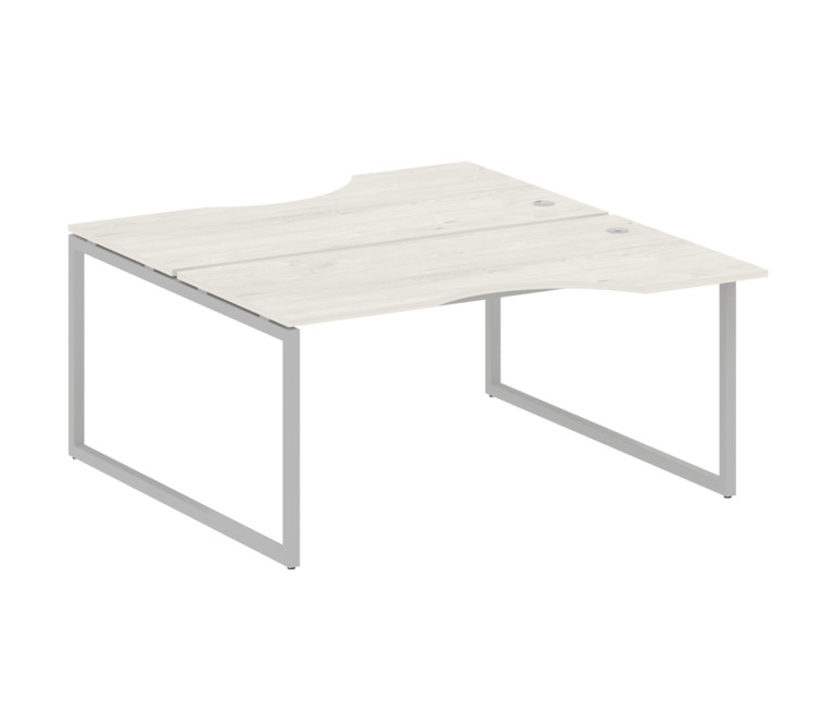 Metal System Quattro Рабочая станция криволинейная на О-образном м/к 40БО.РАС-СА-2.1 Дуб Наварра/Мет