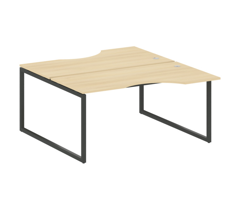 Metal System Quattro Рабочая станция криволинейная на О-образном м/к 40БО.РАС-СА-2.1 Акация Лорка/Ме