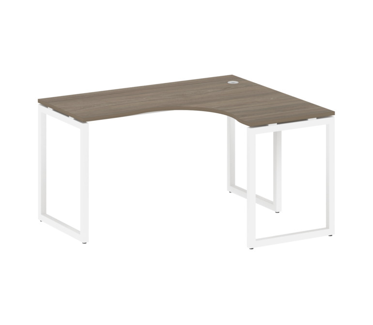 Metal System Quattro Стол криволинейный правый на О-образном м/к 40БО.СА-3 (R) Вяз Благородный/Метал