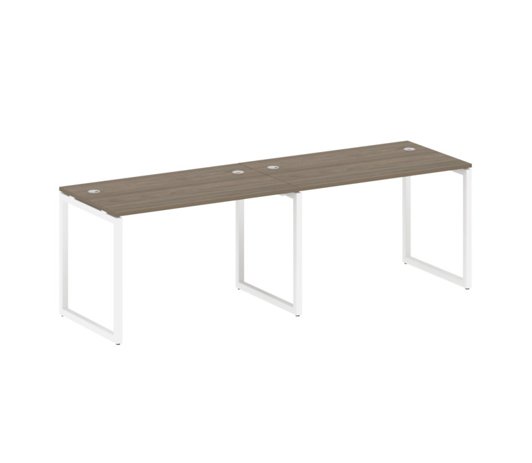 Metal System Quattro Рабочая станция на 2 места на О-образном м/к 40БО.СМ-2.2 Вяз Благородный/Металл