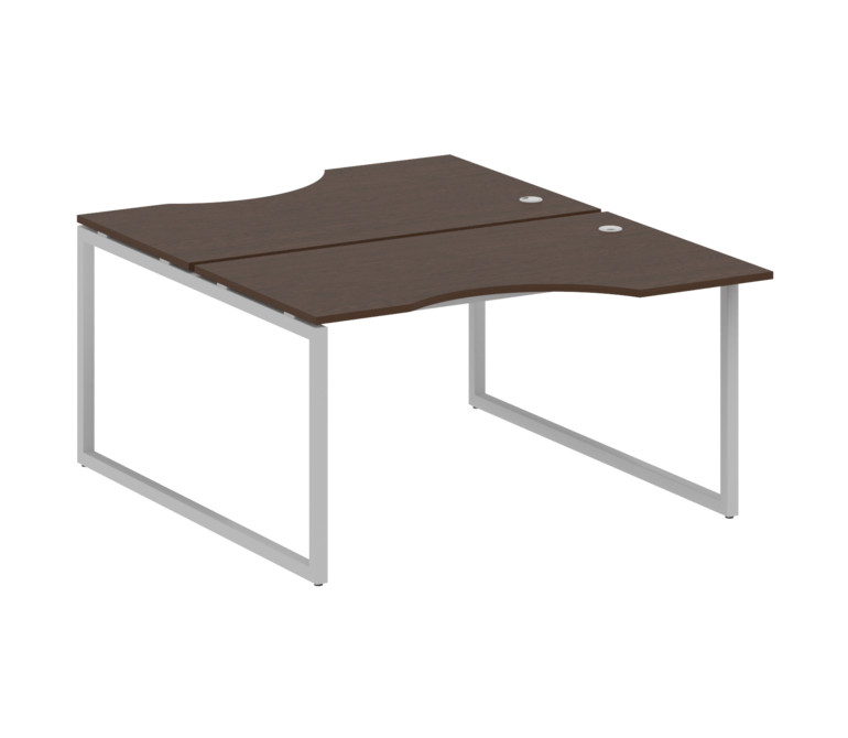 Metal System Quattro Рабочая станция криволинейная на О-образном м/к 40БО.РАС-СА-2.2 Венге Цаво/Мета
