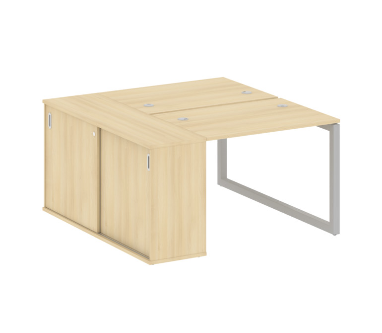 Metal System Quattro Рабочая станция с шкафом-купе на О-образном м/к 50БО.РС-СШК-1.1 Т Акация Лорка/