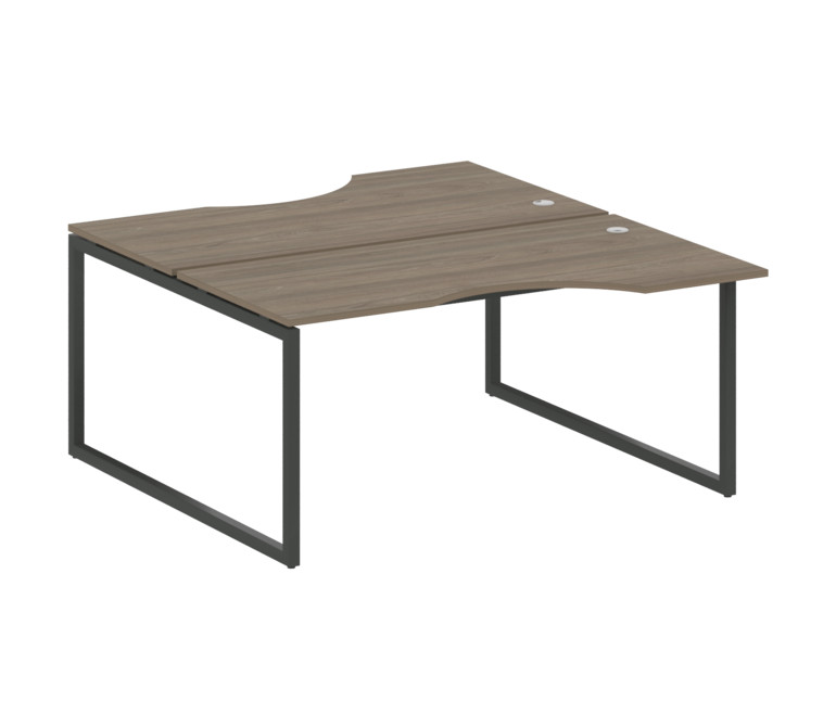 Metal System Quattro Рабочая станция криволинейная на О-образном м/к 40БО.РАС-СА-2.1 Вяз Благородный