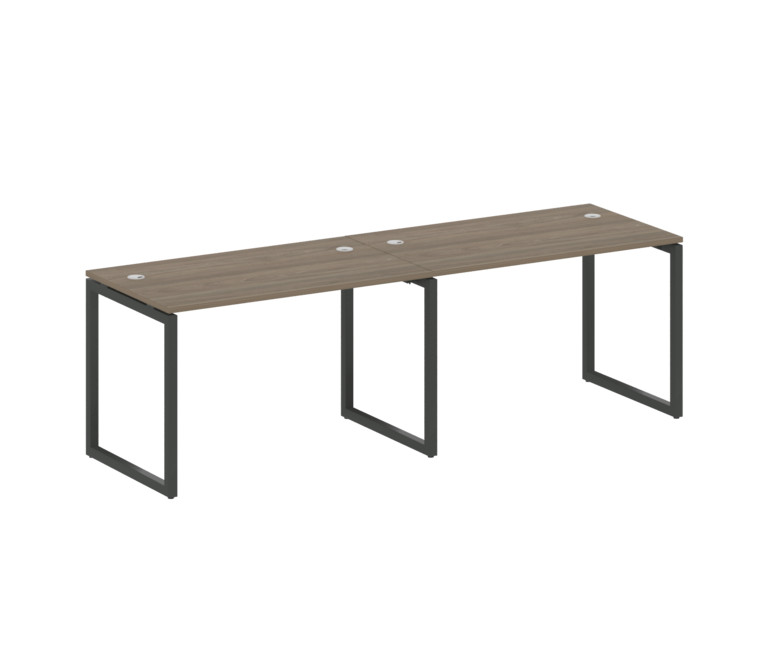 Metal System Quattro Рабочая станция на 2 места на О-образном м/к 40БО.СМ-2.2 Вяз Благородный/Металл